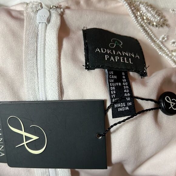 Adrianna Papell Beaded Bodice Mesh Fit & Flare - Picture 5 of 5